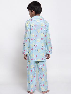 blue pyjama set nightwear - 17538463 - Standard Image - 3