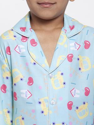 blue pyjama set nightwear - 17538463 - Standard Image - 4