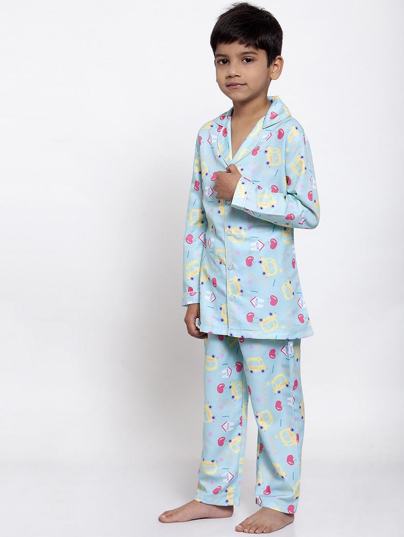 blue pyjama set nightwear - 17538463 - Zoom Image - 2