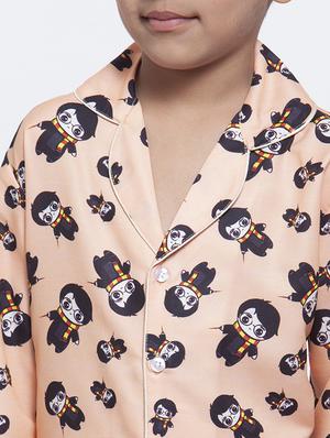 orange pyjama set nightwear - 17538466 - Standard Image - 4