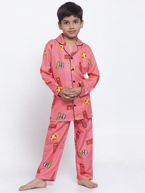 pink pyjama set nightwear - 17538467 - Standard Image - 1