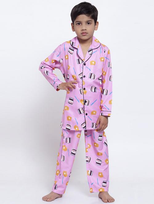 pink pyjama set nightwear - 17538468 - Standard Image - 1