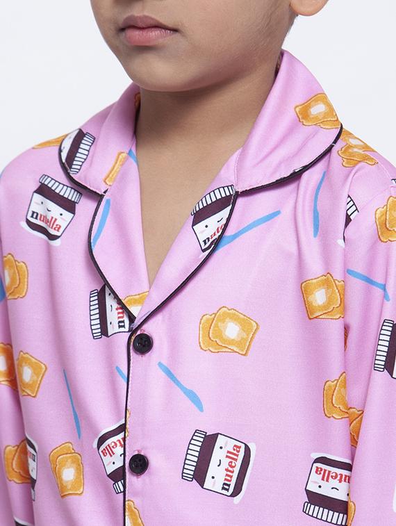 pink pyjama set nightwear - 17538468 - Zoom Image - 4