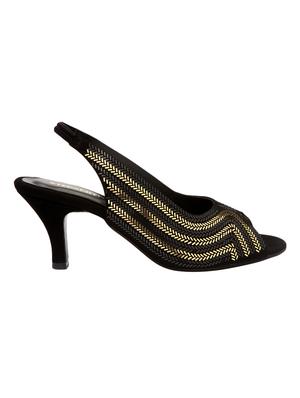 black synthetic back strap sandals - 17538475 - Standard Image - 2