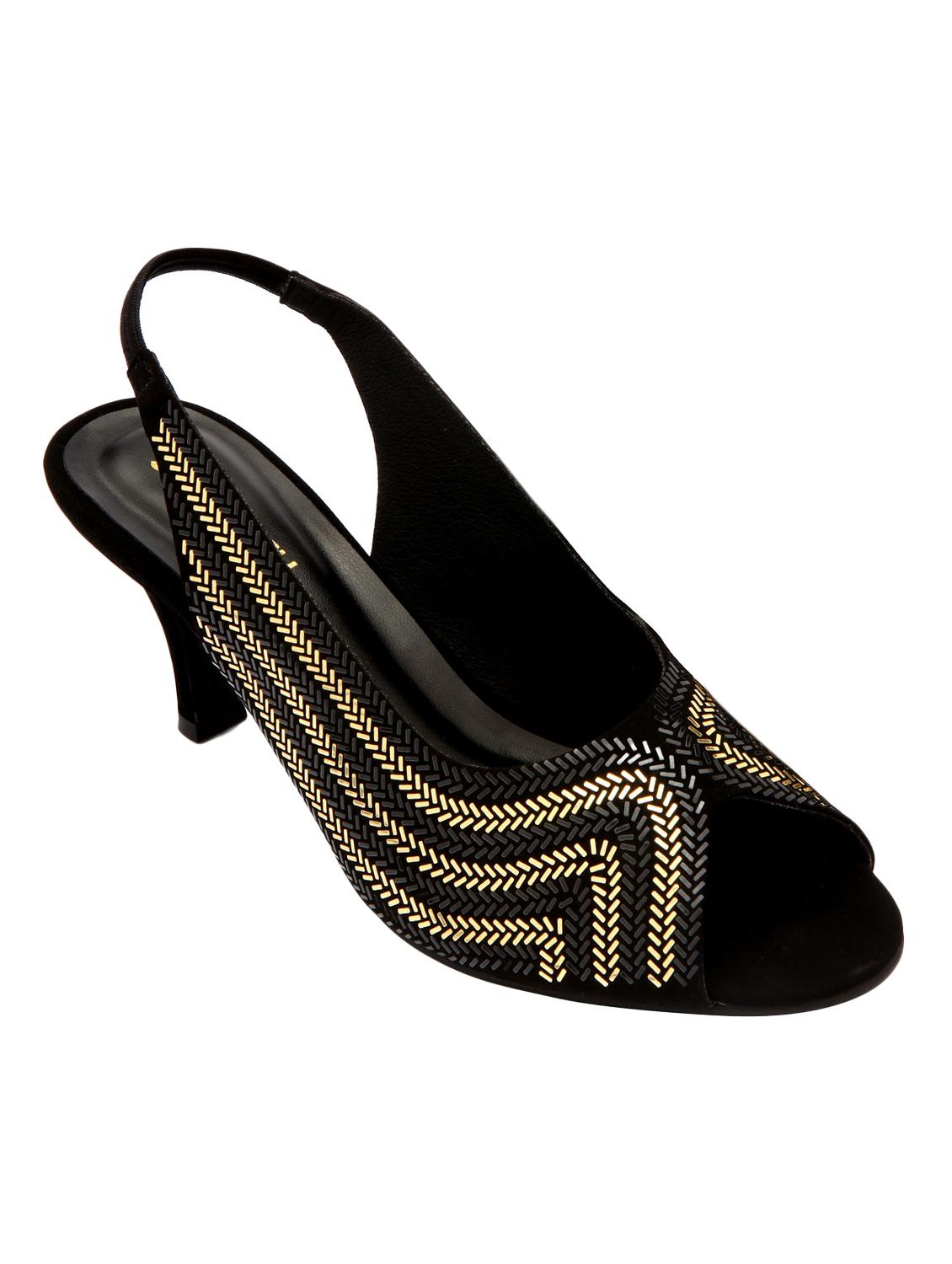 black synthetic back strap sandals - 17538475 - Zoom Image - 1