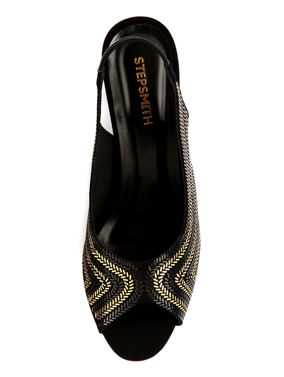 black synthetic back strap sandals - 17538475 - Zoom Image - 4