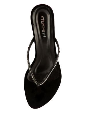 black synthetic slip on sandals - 17538479 - Standard Image - 4