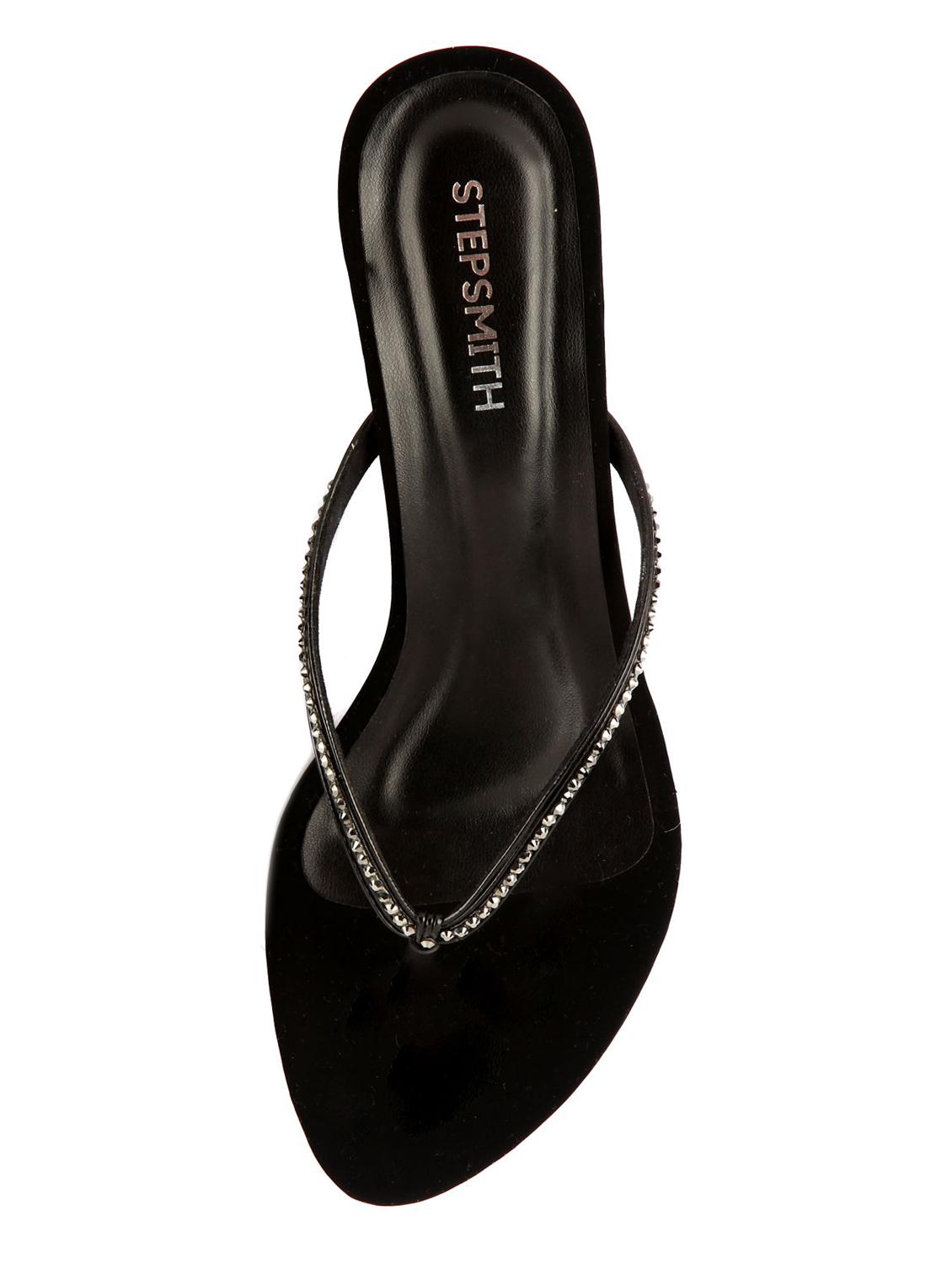black synthetic slip on sandals - 17538479 - Zoom Image - 4
