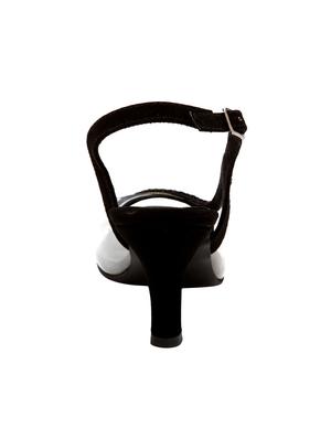 black synthetic back strap sandals - 17538481 - Standard Image - 3