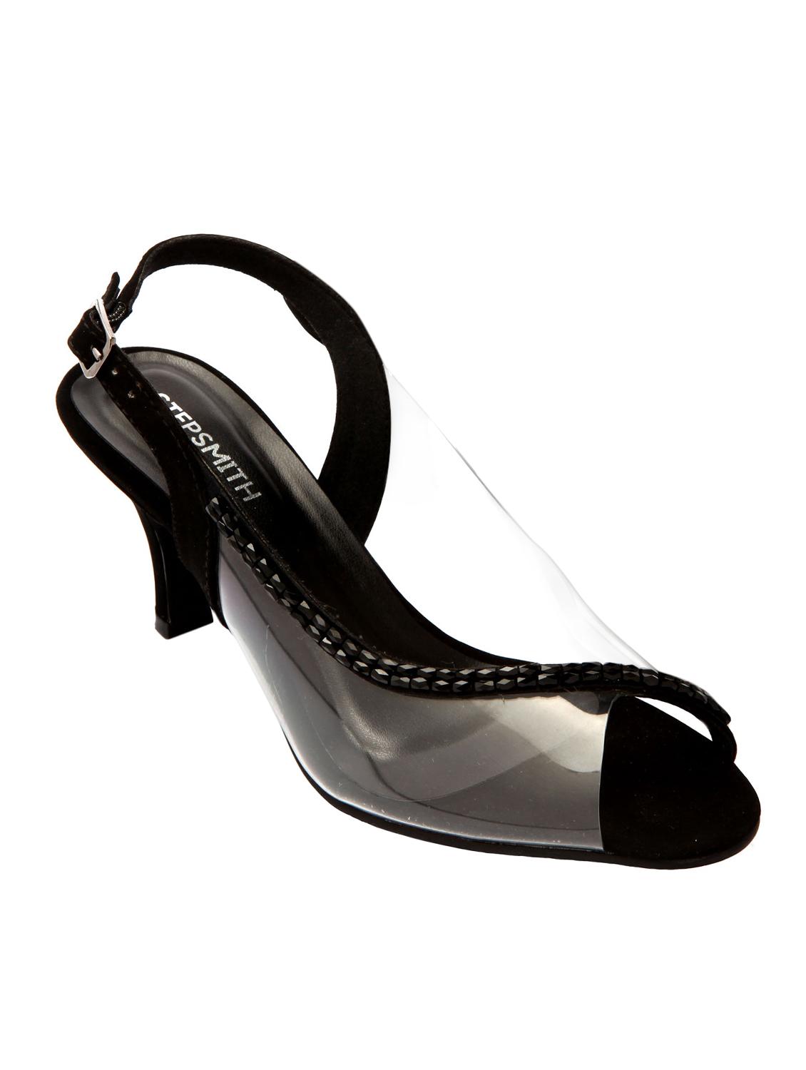 black synthetic back strap sandals - 17538481 - Zoom Image - 1