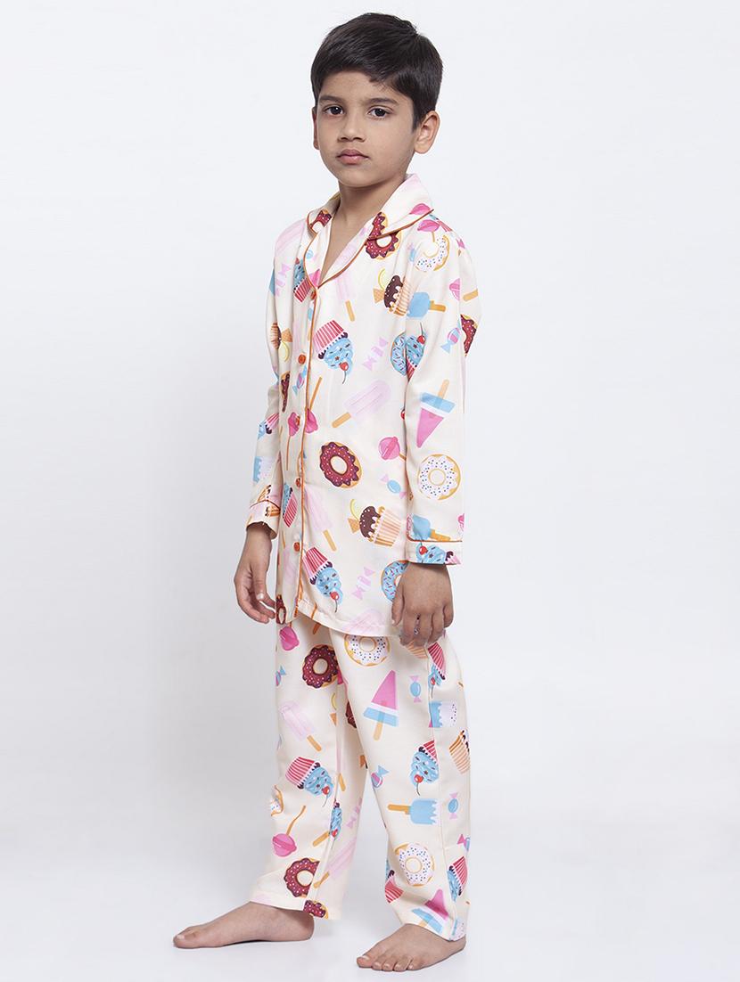 white pyjama nightwear set - 17538483 - Zoom Image - 2
