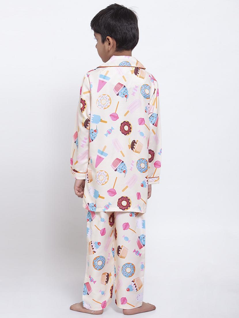 white pyjama nightwear set - 17538483 - Zoom Image - 3