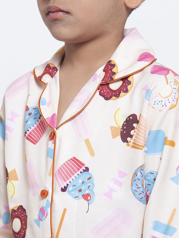 white pyjama nightwear set - 17538483 - Zoom Image - 4