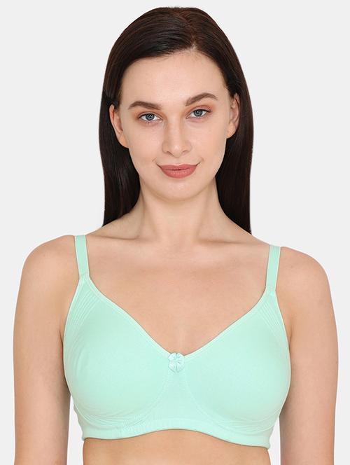 green cotton regular bra - 17538650 - Standard Image - 1