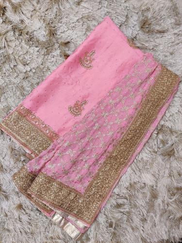 pink embroidered unstitched suit set - 17538916 - Very Small Image - 1