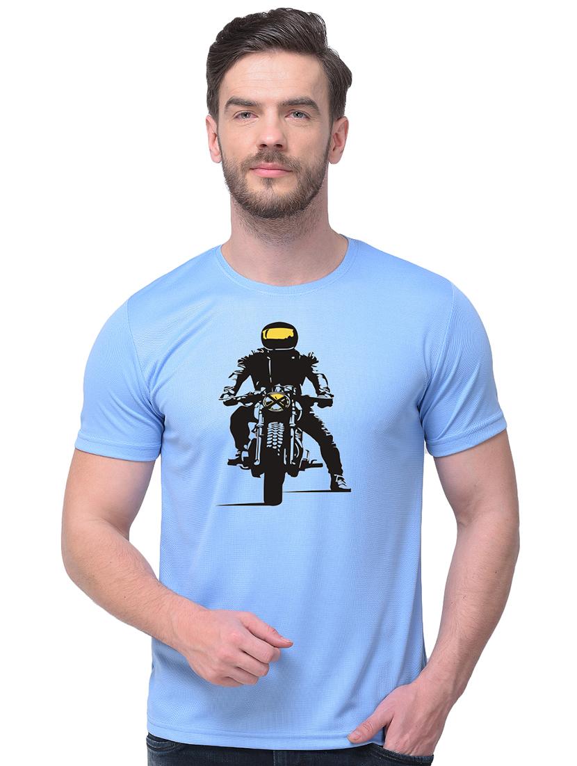 light blue printed t-shirt - 17538933 - Zoom Image - 1