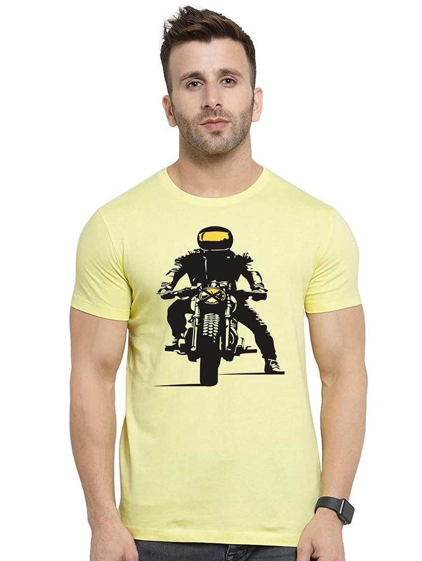 yellow printed t-shirt - 17538934 - Zoom Image - 1