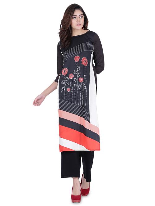 digital print straight kurta - 17539038 - Standard Image - 1