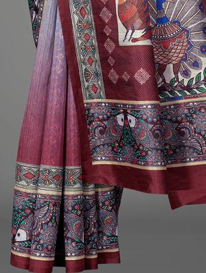 warli printed saree with blouse - 17539119 - Standard Image - 4