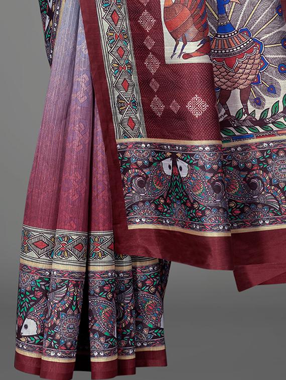 warli printed saree with blouse - 17539119 - Zoom Image - 4