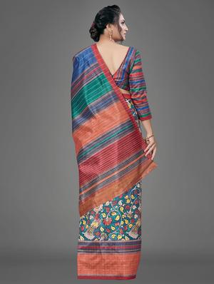 kalamkari printed saree with blouse - 17539124 - Standard Image - 2