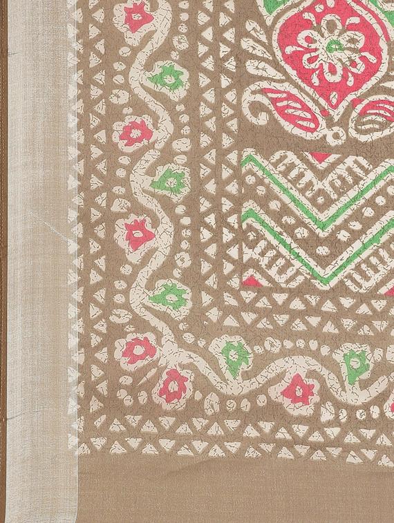 magenta printed saree with blouse - 17539183 - Zoom Image - 4