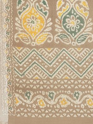 geometrical printed saree with blouse - 17539185 - Standard Image - 4