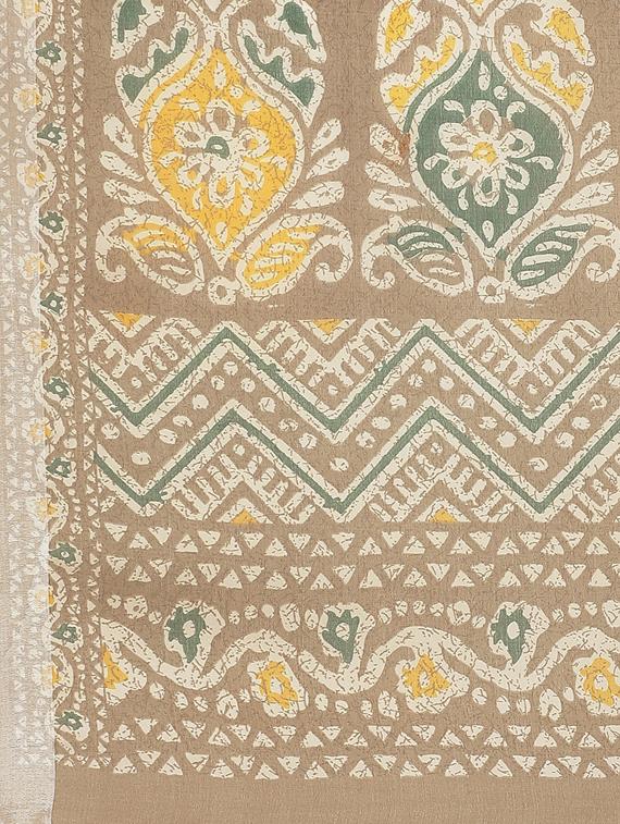 geometrical printed saree with blouse - 17539185 - Zoom Image - 4