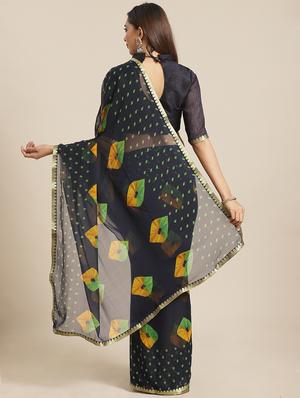 bandhani printed saree with blouse - 17539190 - Standard Image - 2