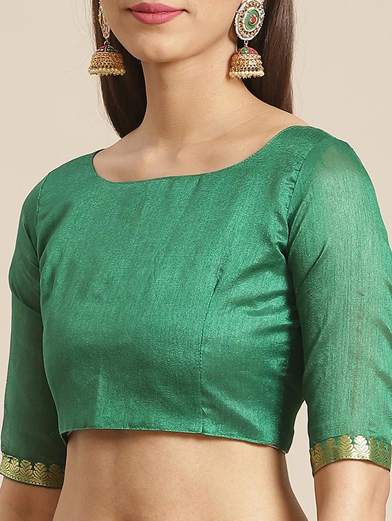 bandhani printed saree with blouse - 17539192 - Zoom Image - 3
