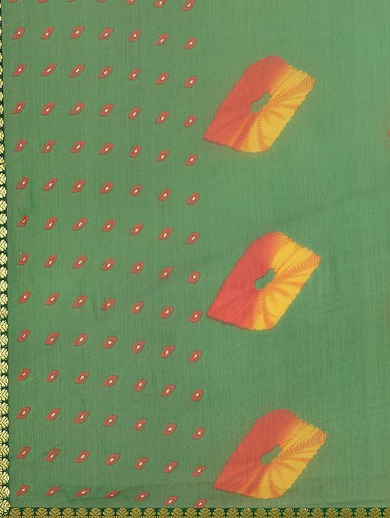 bandhani printed saree with blouse - 17539192 - Zoom Image - 4