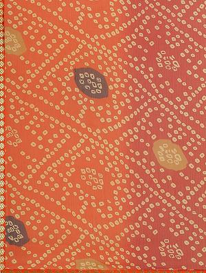 bandhani printed saree with blouse - 17539193 - Standard Image - 4