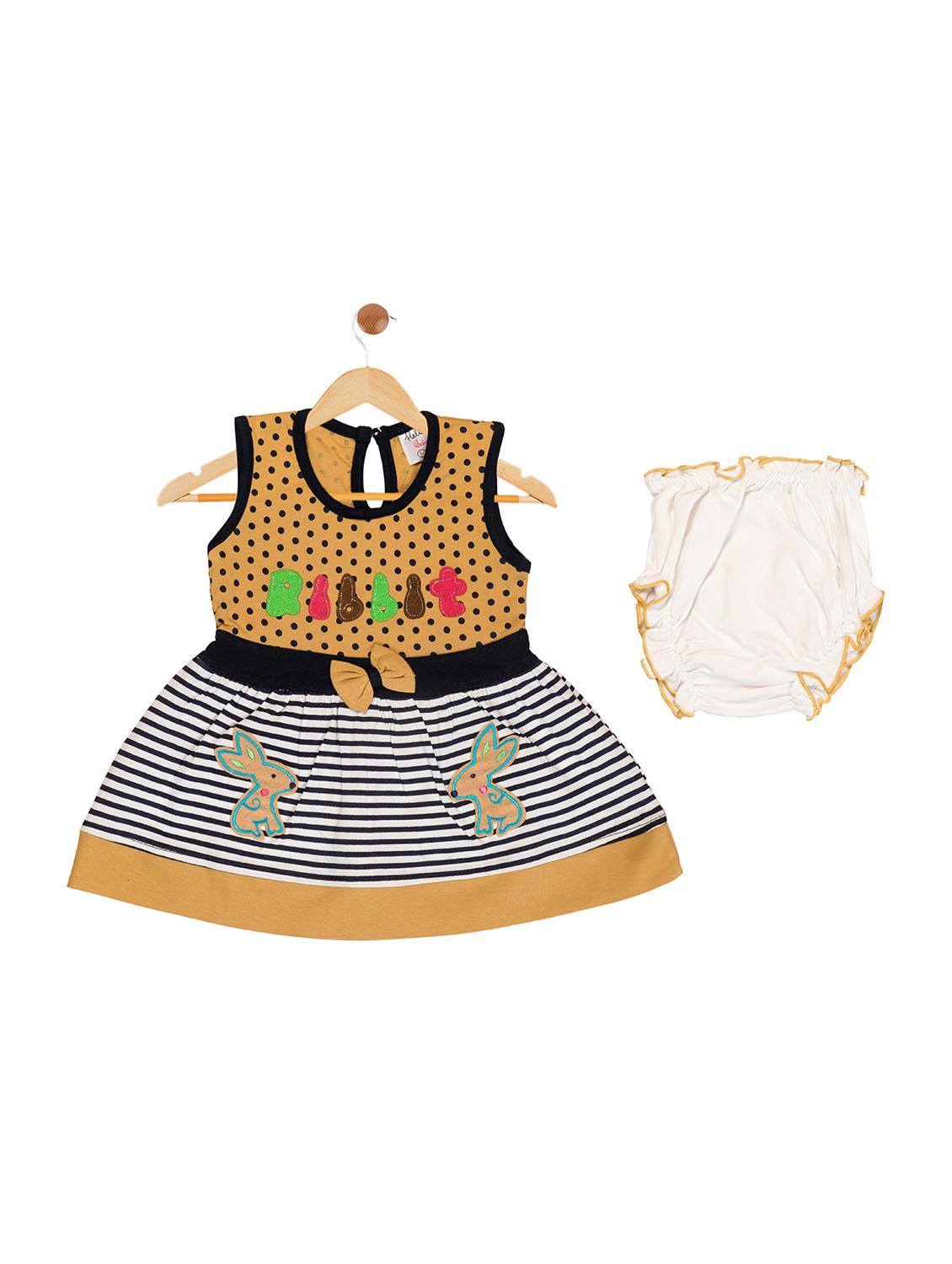 brown cotton blend frock - 17539198 - Zoom Image - 1