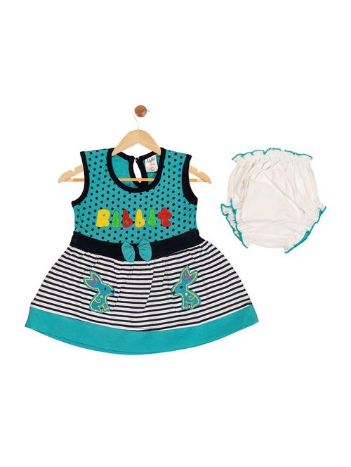 green cotton blend frock - 17539199 - Standard Image - 1