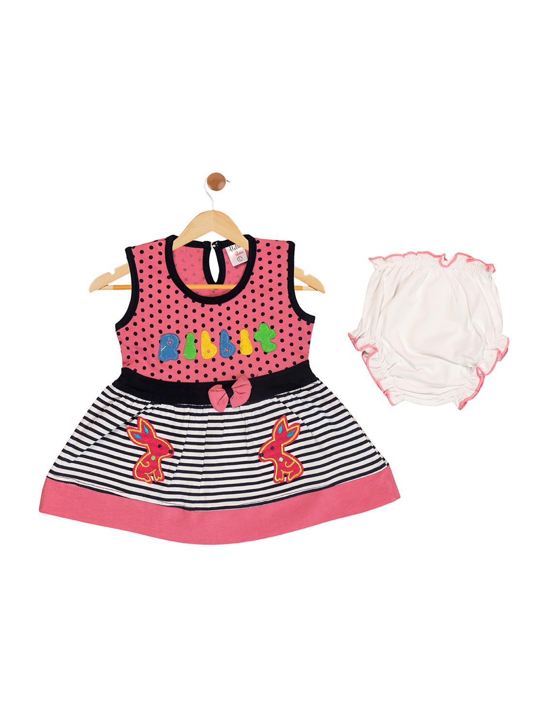 pink cotton blend frock - 17539200 - Zoom Image - 1