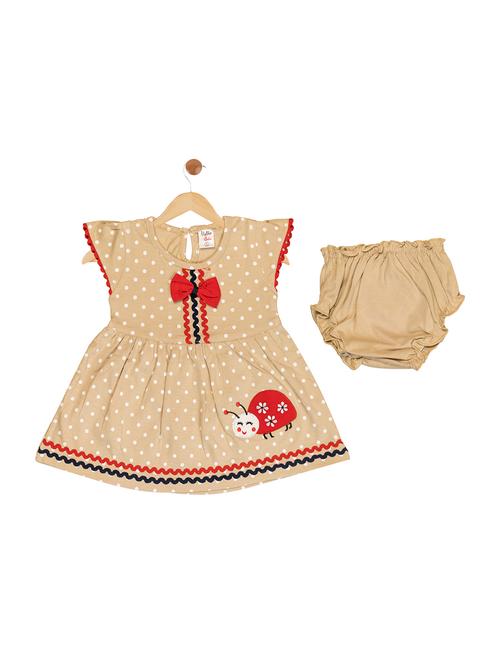 red cotton blend frock - 17539206 - Standard Image - 1