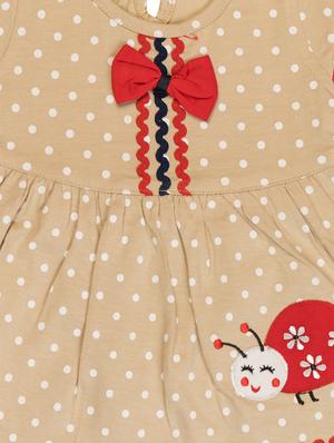red cotton blend frock - 17539206 - Standard Image - 3