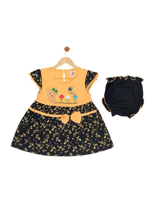 brown cotton blend frock - 17539210 - Standard Image - 1