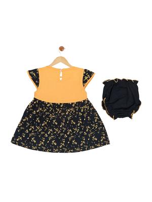 brown cotton blend frock - 17539210 - Standard Image - 2