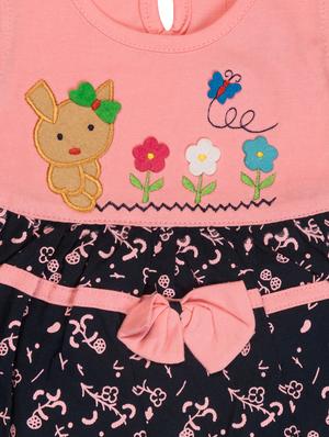 pink cotton blend frock - 17539211 - Standard Image - 3