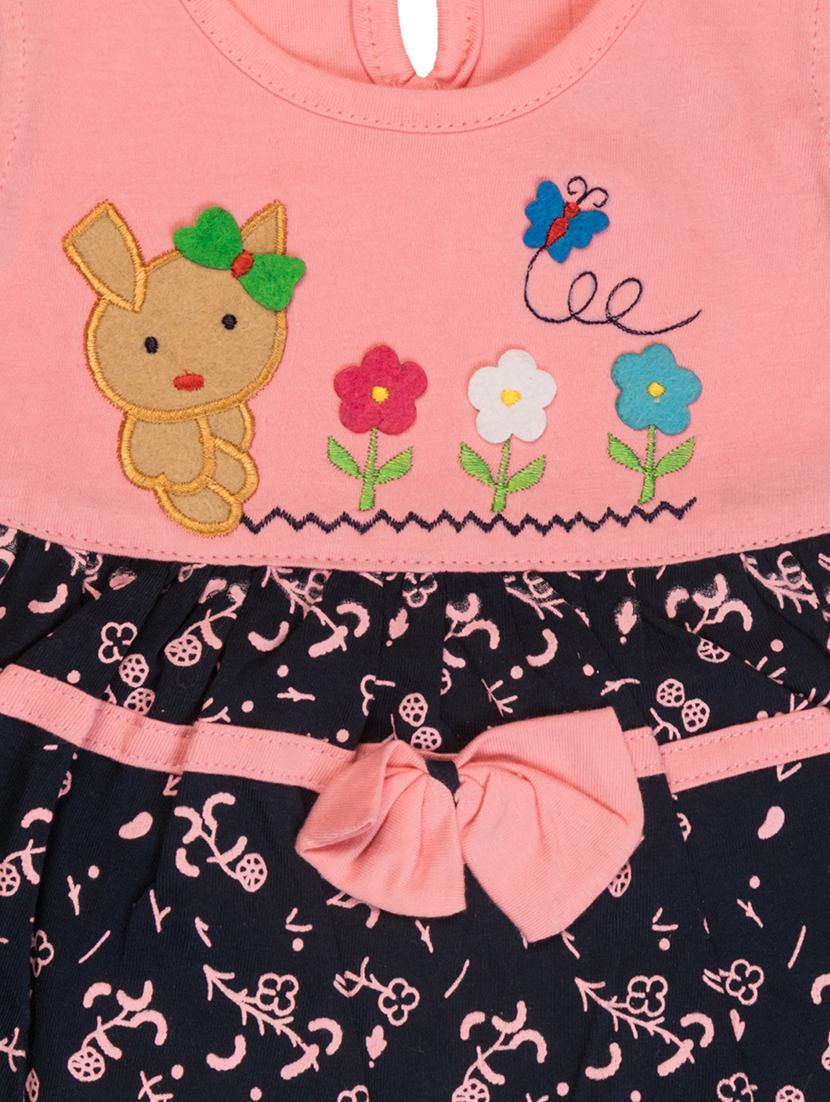 pink cotton blend frock - 17539211 - Zoom Image - 3