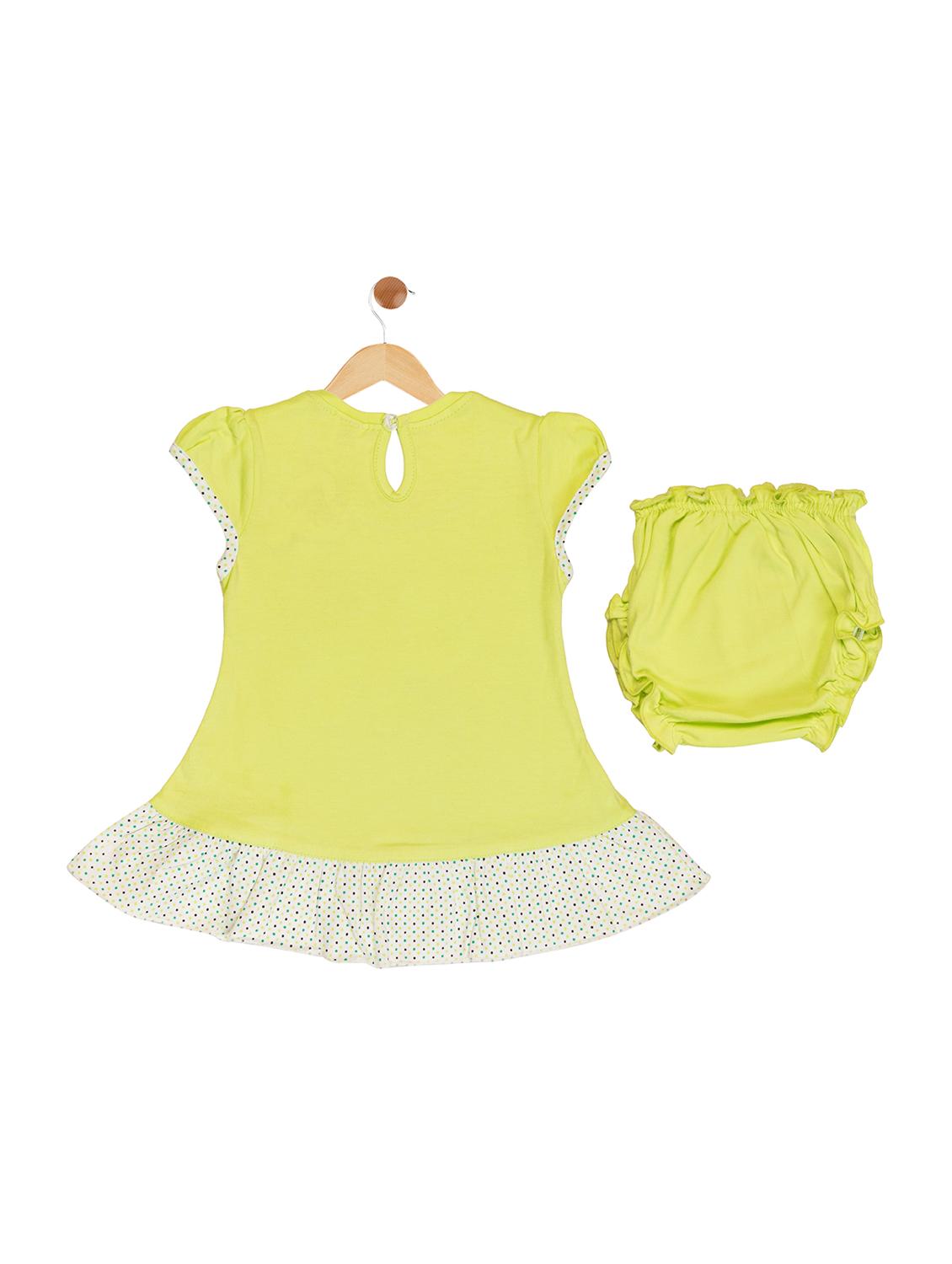 yellow cotton blend frock - 17539219 - Zoom Image - 2