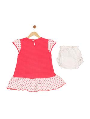 pink cotton blend frock - 17539224 - Standard Image - 2