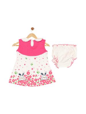 pink cotton blend frock - 17539236 - Standard Image - 2