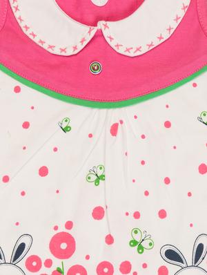 pink cotton blend frock - 17539236 - Standard Image - 3