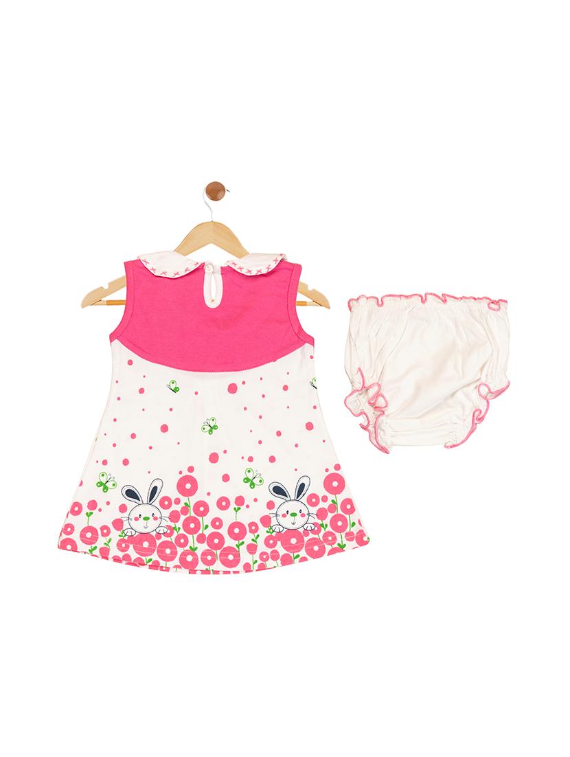 pink cotton blend frock - 17539236 - Zoom Image - 2