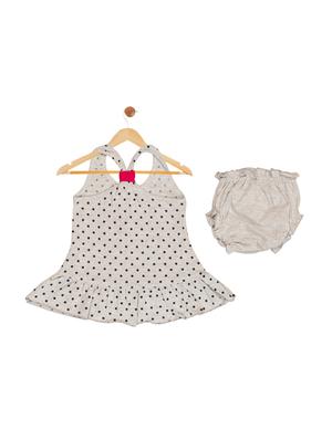 white cotton blend frock - 17539243 - Standard Image - 2
