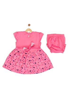 pink cotton blend frock - 17539246 - Standard Image - 2