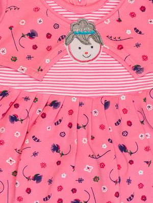 pink cotton blend frock - 17539246 - Standard Image - 3