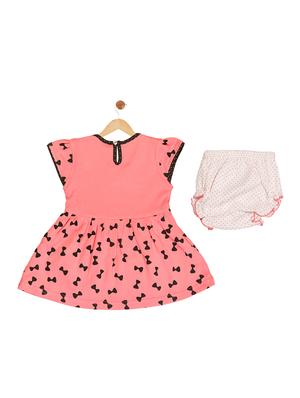 pink cotton blend frock - 17539248 - Standard Image - 2